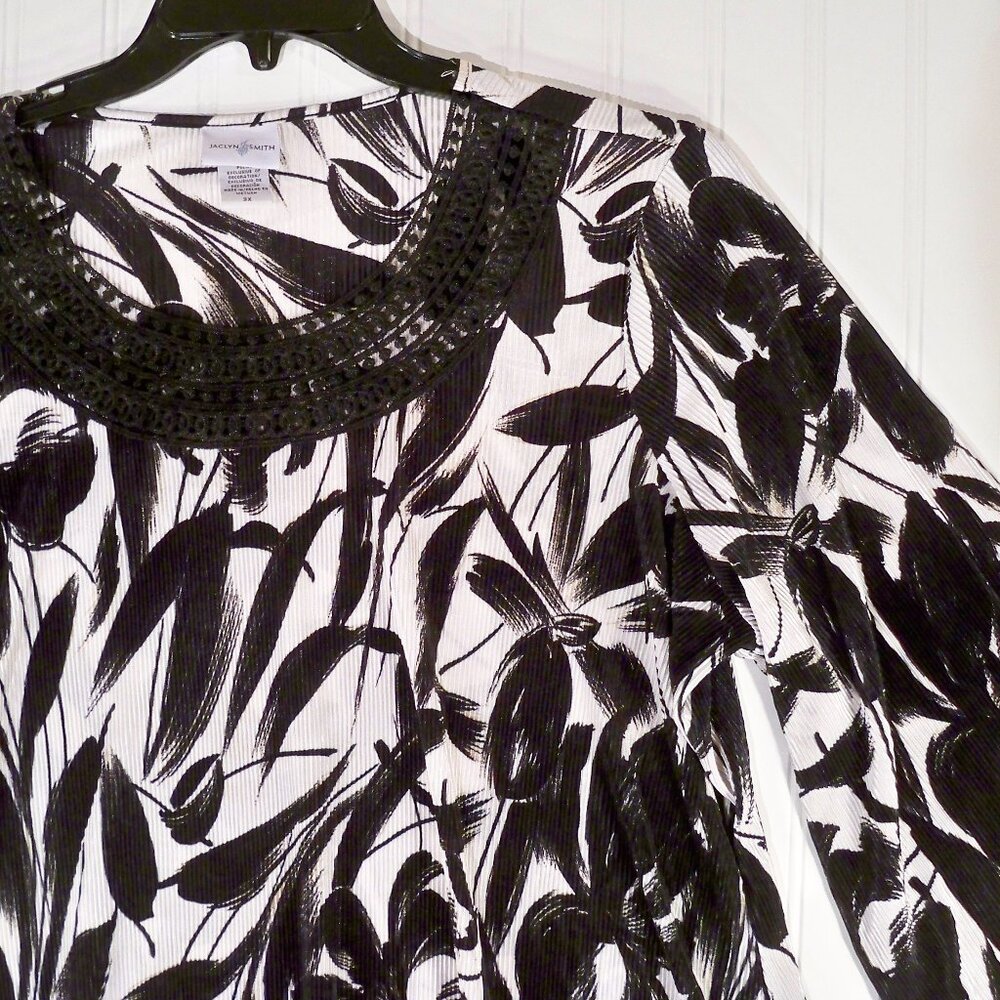 Jaclyn Smith, Gated Black White Top 3X